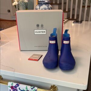 Hunter Vibrant Blue Ankle Boots